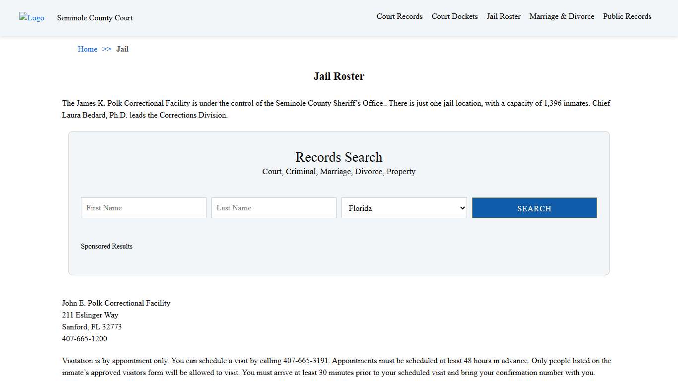 Jail Roster Seminole County Court