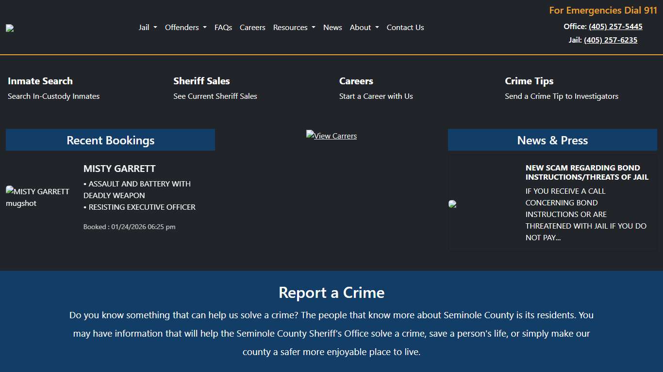 Seminole Sheriff Office Oklahoma